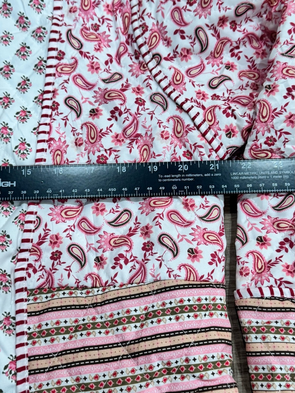 Patchwork Quilted Cropped Jacket Pink Floral Boho Cottagecore - Picture 5 of 7